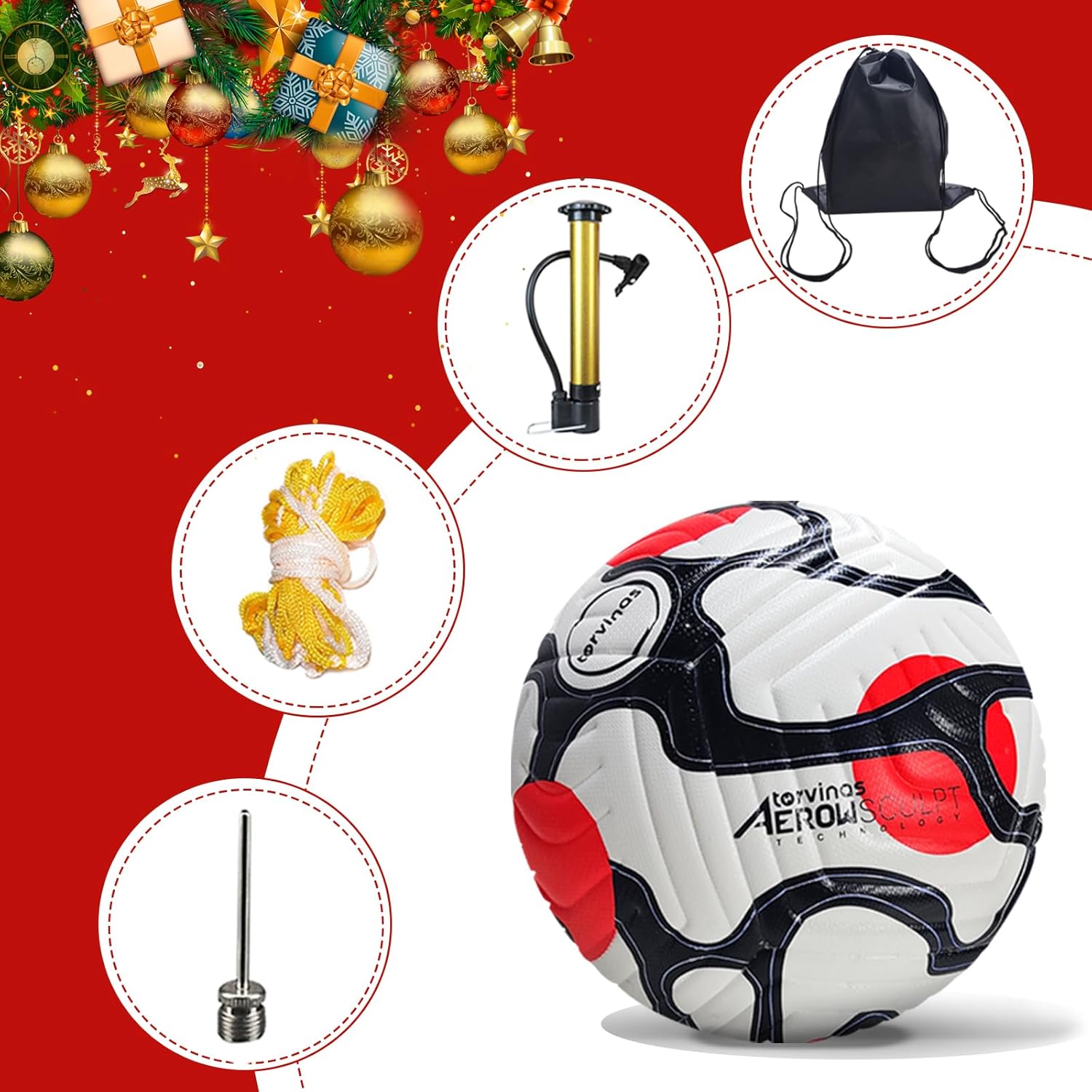soccer ball size 5 with pump, waterproof pu leather professional training & official match ball, includes inflation needle & net storage bag for outdoor & indoor games soccer ball size 5 with pump, waterproof pu leather professional training & official match ball, includes inflation needle & net storage bag for outdoor & indoor games