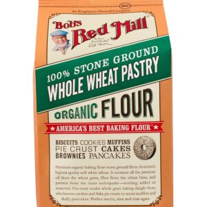bob's red mill organic pastry flour whole wheat 5 lb, 80 ounce